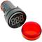 Rood 3-cijferig LCD-scherm met voltmeter 50-500 VAC rond 22 mm