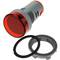 Rood 3-cijferig LCD-scherm met voltmeter 50-500 VAC rond 22 mm