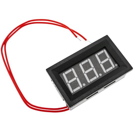 Affichage LCD à 3 chiffres bleu avec voltmètre 60-500V avec cadre