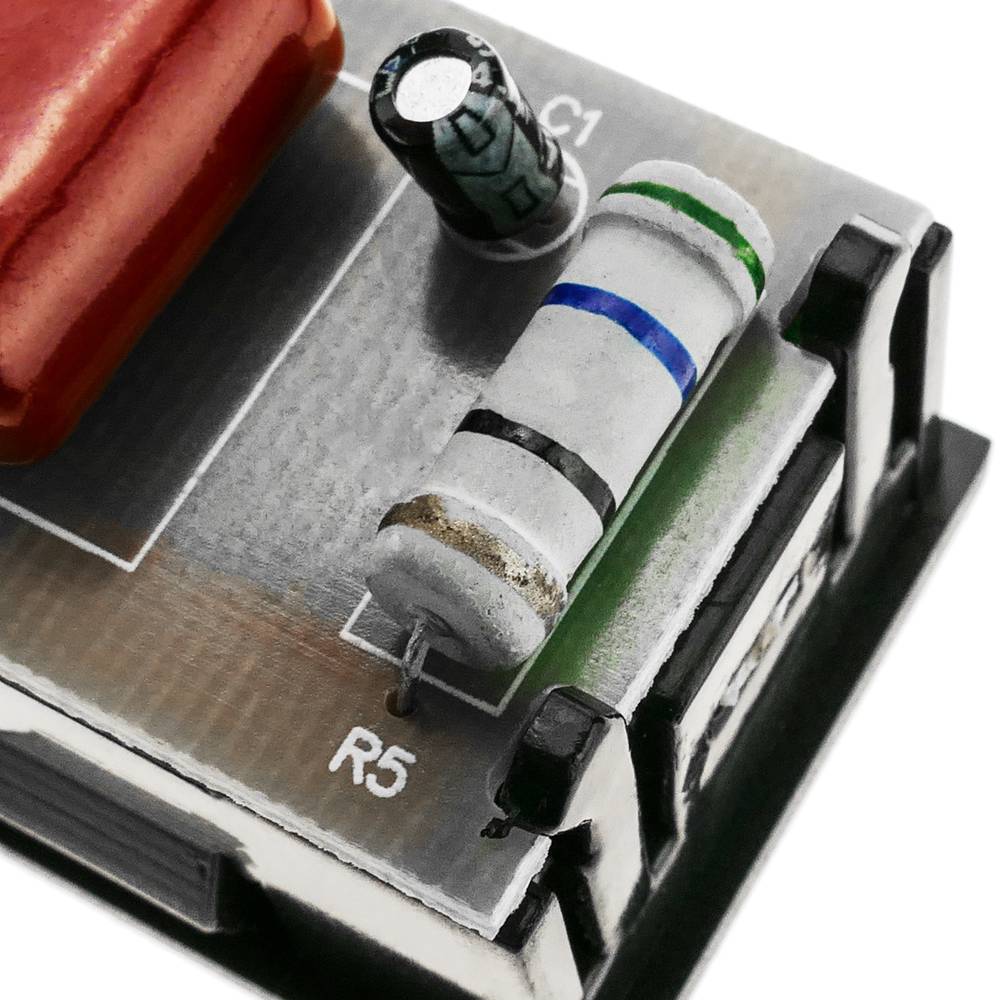 Affichage LCD à 3 chiffres bleu avec voltmètre 60-500V avec cadre