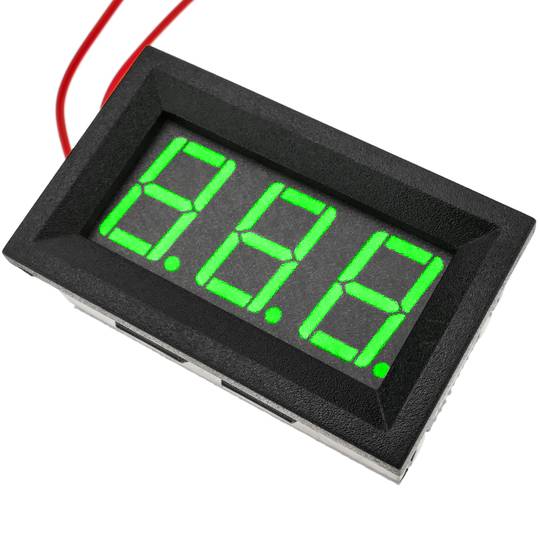 Groen 3-cijferig LCD-display met 60-500VAC voltmeter met frame