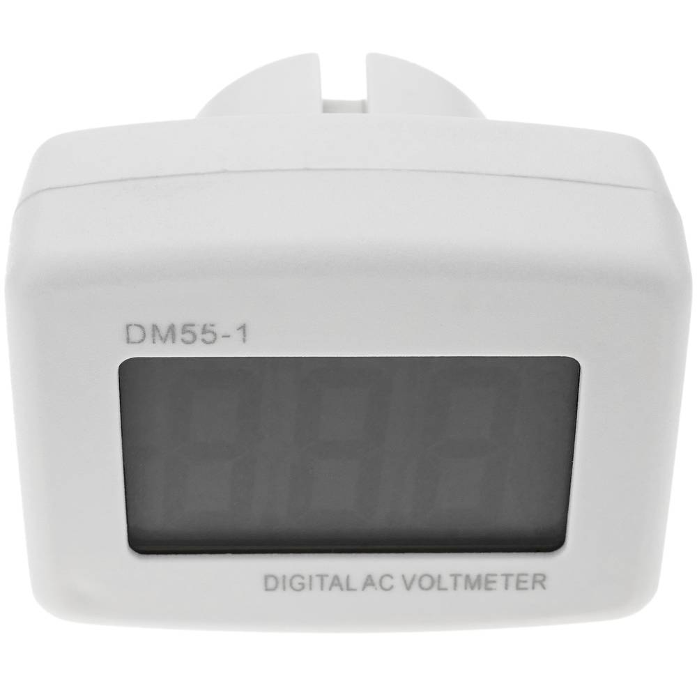 Visor LCD de 3 dígitos dual con voltímetro 80-300VAC tipo enchufe schuko