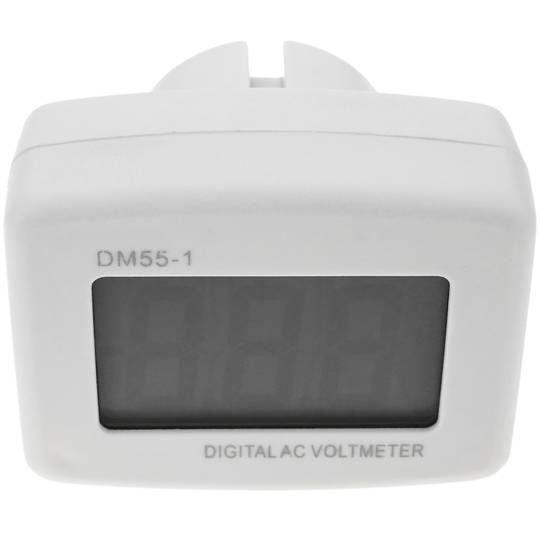 Visor LCD de 3 dígitos dual con voltímetro 80-300VAC tipo enchufe schuko