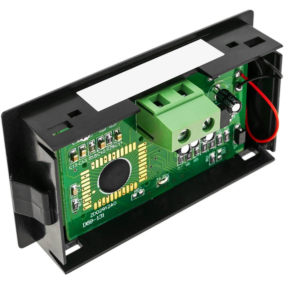 3-cijferig LCD-display met 7.5-30 VDC voltmeter voor zwart paneel