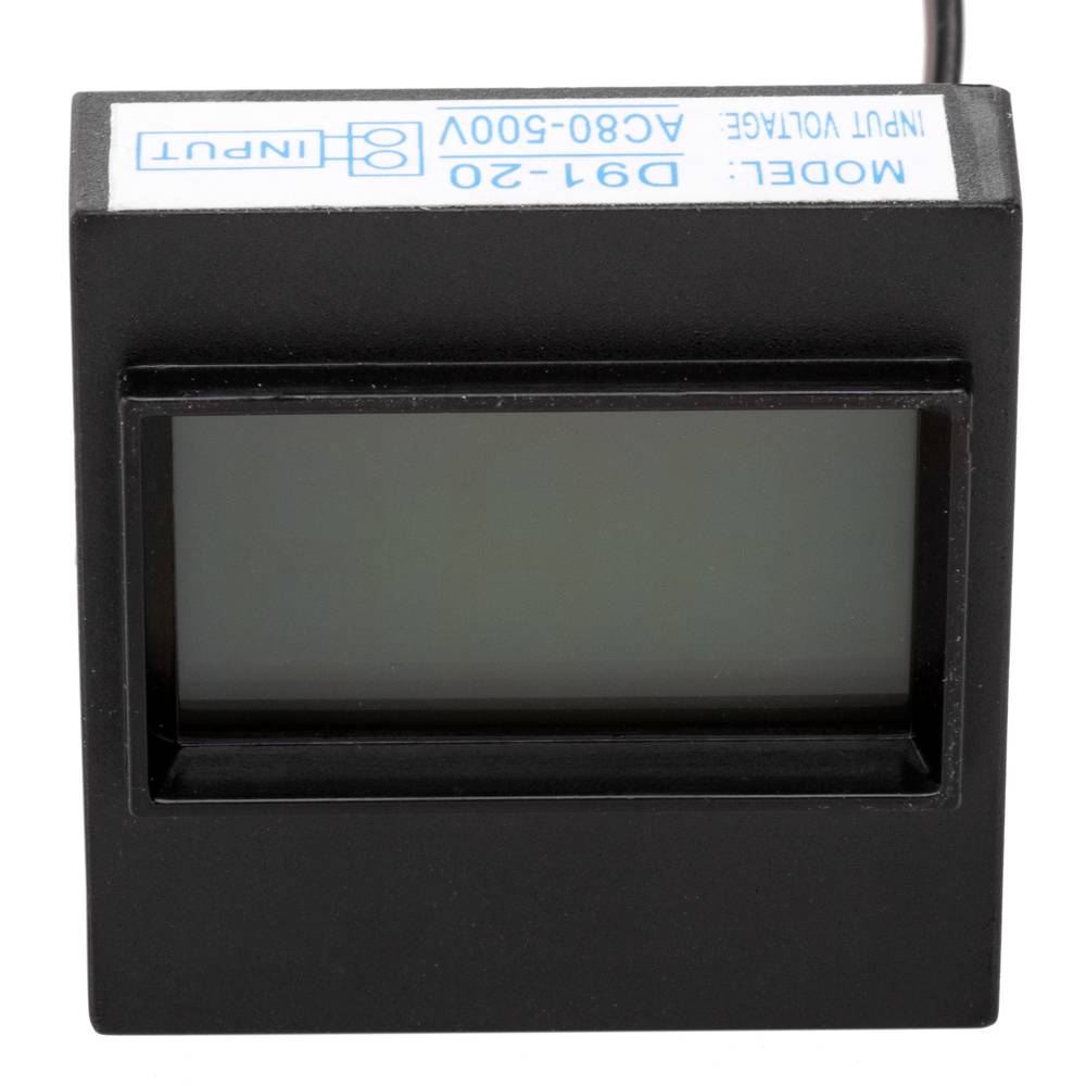 Écran LCD à 3 chiffres avec voltmètre 80-500V pour panneau noir 40x40x12mm