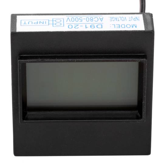 Écran LCD à 3 chiffres avec voltmètre 80-500V pour panneau noir 40x40x12mm