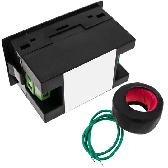 Visor LCD de 3 dígits dual amb voltímetre 80-300VAC i amperímetre 100-200A