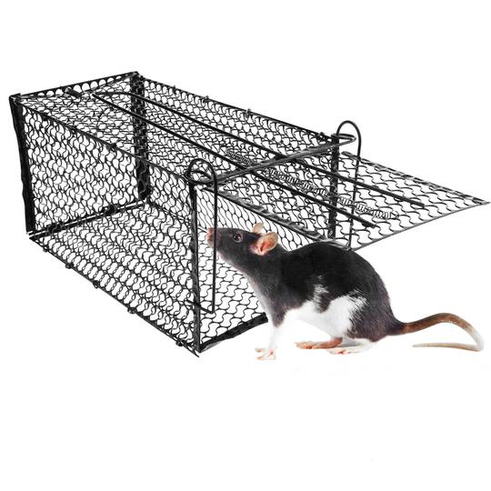 Trampa per rates ratolins rosegadors gàbia metàl·lica 145 x 276 x 145 mm