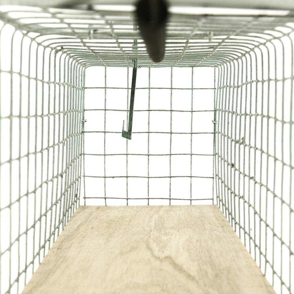 Armadilha para ratos camundongos roedores gaiola de metal 94 x 240 x 90 mm