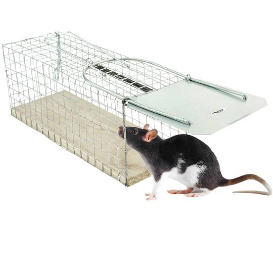 Armadilha para ratos camundongos roedores gaiola de metal 94 x 240 x 90 mm