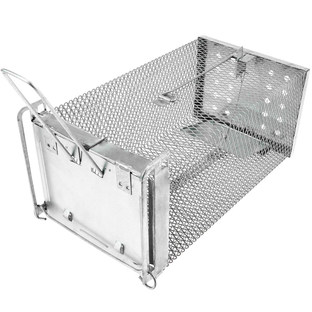 Trappola per ratti topi roditori gabbia metallica 145 x 276 x 110 mm