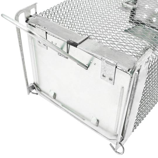 Trappola per ratti topi roditori gabbia metallica 145 x 276 x 110 mm