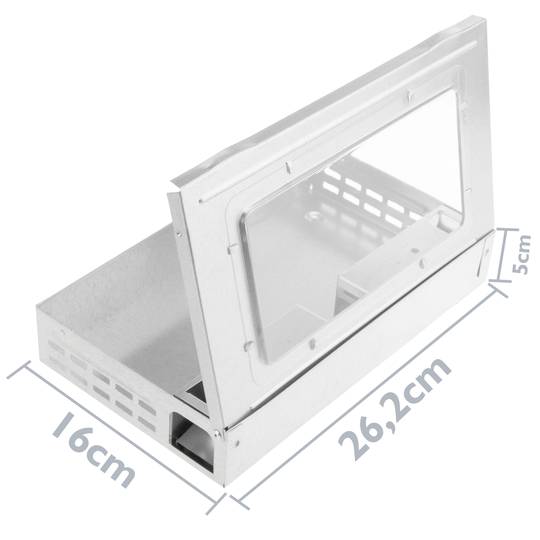 Armadilha para ratos e pequenos roedores caixa de metal 262 x 50 x 160 mm