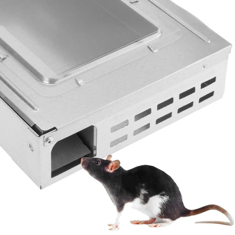 Armadilha para ratos e pequenos roedores caixa de metal 262 x 50 x 160 mm