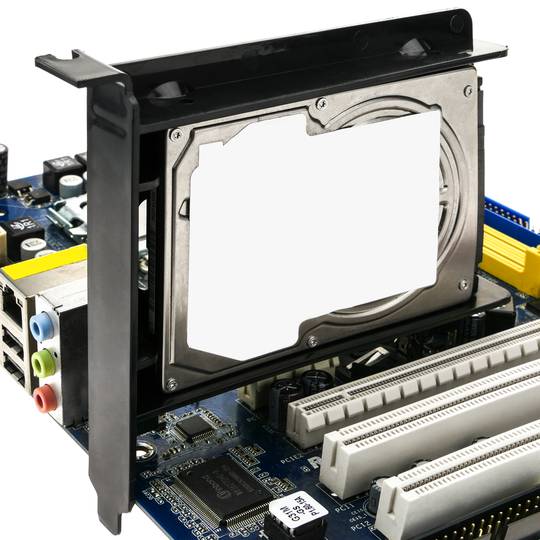 1 x HDD SDD 2,5-inch harde schijf-adapter naar PCI-slot van computerchassis