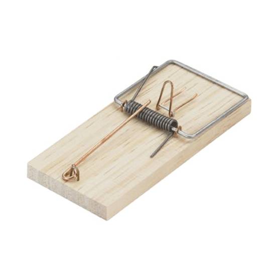 Pack of 2 units small wooden mousetrap format table size number 1 of 4.8 x 11 x 1.2 cm