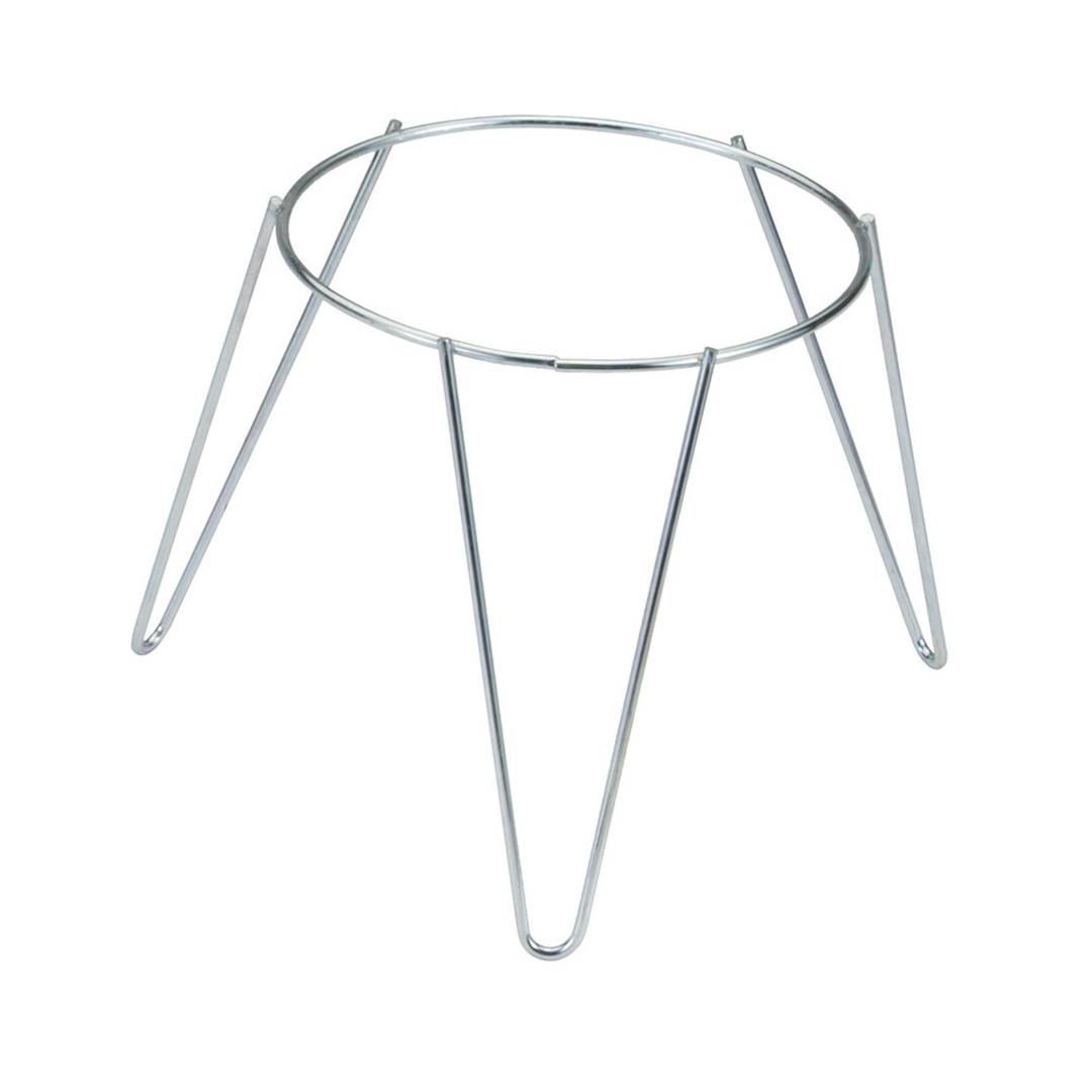24 cm diameter ring-shaped standing flower pot support with zinc-plated finish