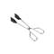 Chrome Stainless Steel BBQ Tongs with Silicone Tips 30cm