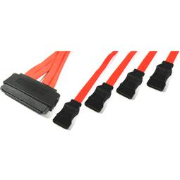 Cabo SAS 32p a 7p 4xSATA2 (SFF-8484 para 4x7pin-H) 0,5 m