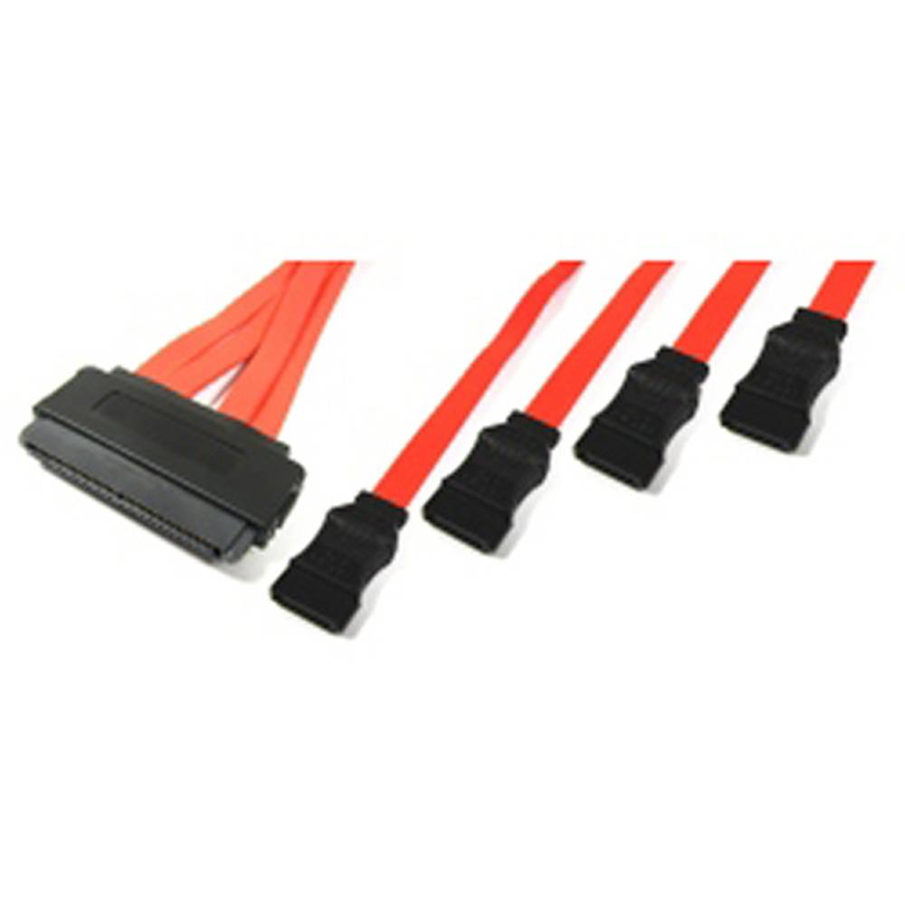 Cabo SAS 32p a 7p 4xSATA2 (SFF-8484 para 4x7pin-H) 1,0 m