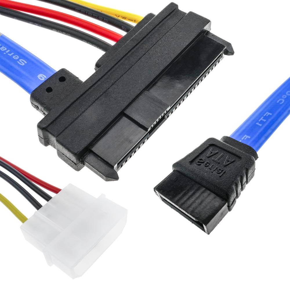 Cabo SATA2 POWER a SAS 29pin (7+14 pinos em um SFF-8482) 40 cm