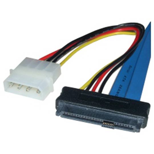Cabo 2 x SATA2 + POWER para SAS 29pin (7 Pin +14 a SFF-8482) 100 cent