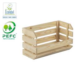 Stapelbare grenen houten kist zonder lak 60x28,5x35,3 cm Astigarraga