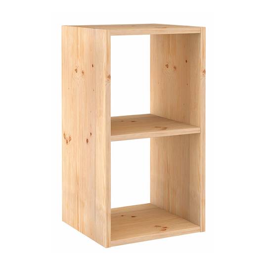 Prestatgeria modular de 2 cubs dinàmics de pi massís 36,2 x 33 x 70,8 cm Astigarraga