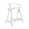 Cavallet regulable i inclinable de pi massís amb lleixa ArchiTec color blanc de 70x70x45 cm Astigarraga