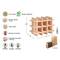 Rioja bottle rack for 9 bottles of solid pine wood 43x22x32.5cm Astigarraga