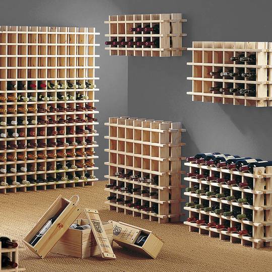 Rioja bottle rack for 9 bottles of solid pine wood 43x22x32.5cm Astigarraga