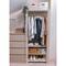 Perchero de ropa de madera maciza de pino con 3 baldas 175x76,7x43 cm Astigarraga