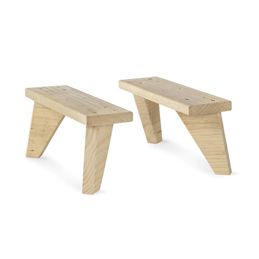 Zestaw 2 sztuk dynamicznych nóg z litego drewna sosnowego 13,5 x 9 x 31 cm Astigarraga