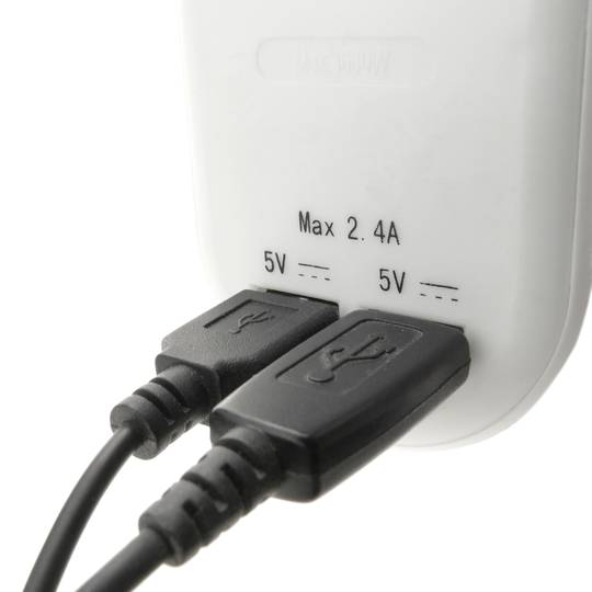 Mehrfachstecker Steckdose Adapter mit USB Anschluss 2.4A für Phone Laptop  Grau