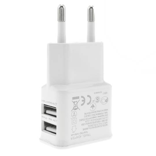 Fuente de alimentación 220VAC a USB A hembra 5VDC 1A 2 puertos