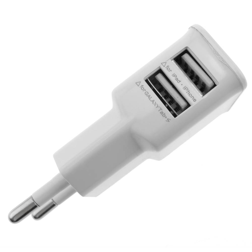 Fuente de alimentación 220VAC a USB A hembra 5VDC 1A 2 puertos