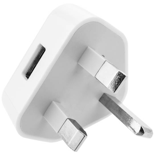 Voeding UK 220VAC naar USB A vrouwelijk 5VDC 1A