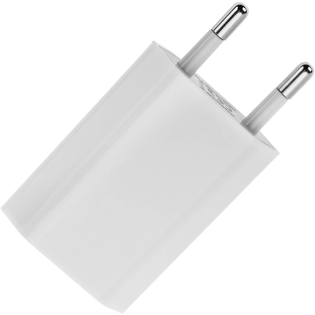 220 VAC USB-voeding naar USB A Vrouwelijke connector 5VDC 1A en 5W 1 poort Wit