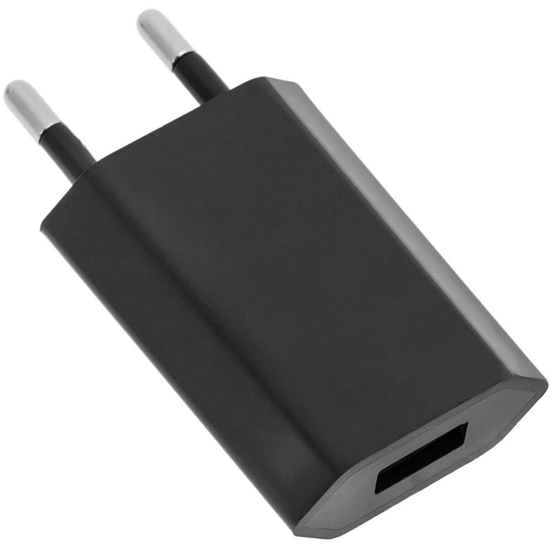 Alimentatore USB da 220 V CA a connettore USB A femmina 5 V CC 1 A e 5 W 1 porta Nero