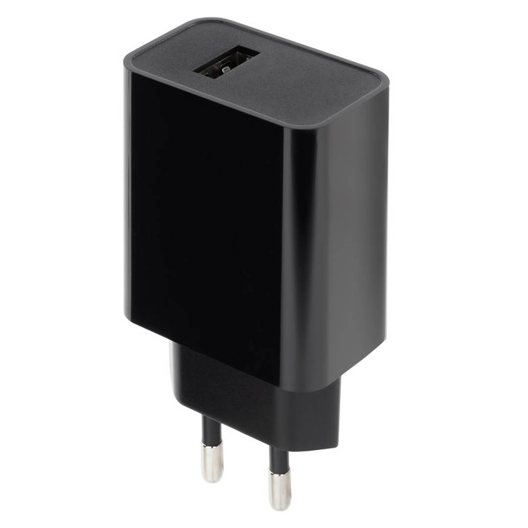 Fuente de alimentación 220VAC a USB tipo A hembra 5VDC 2.1A 10W negro