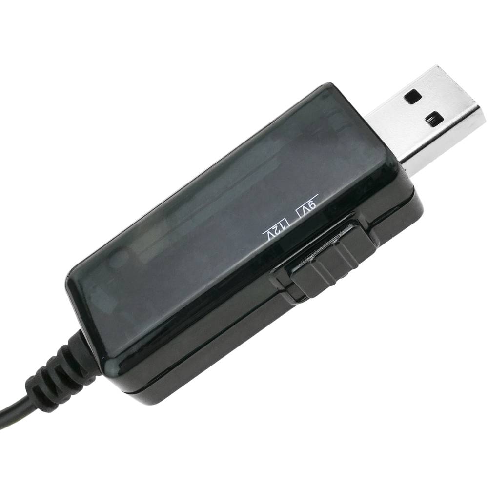 Conversor de alimentación USB de 5VDC a 9VDC o 12VDC con cable 1m