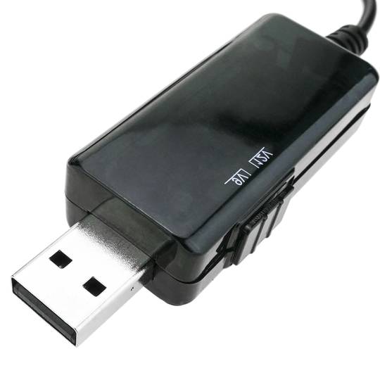 Conversor de alimentación USB de 5VDC a 9VDC o 12VDC con cable 1m