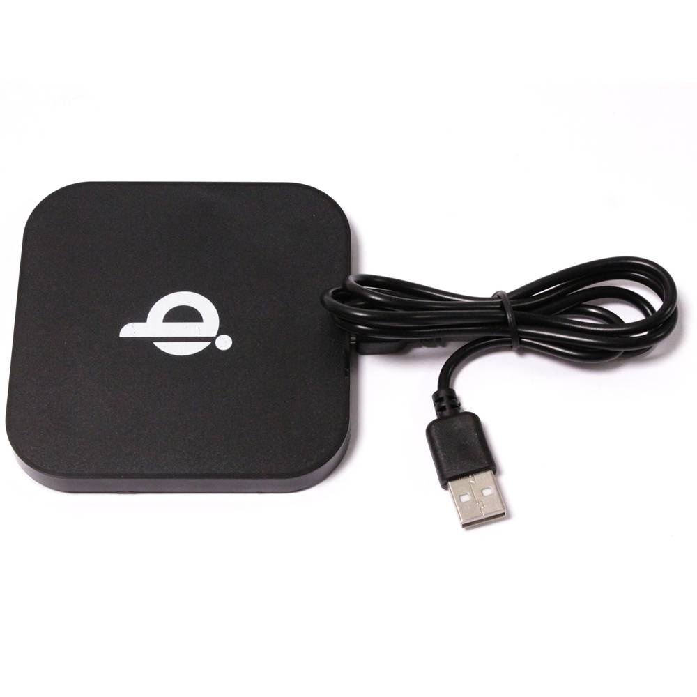 Carregador de indução sem fio Qi USB preto 1000mA