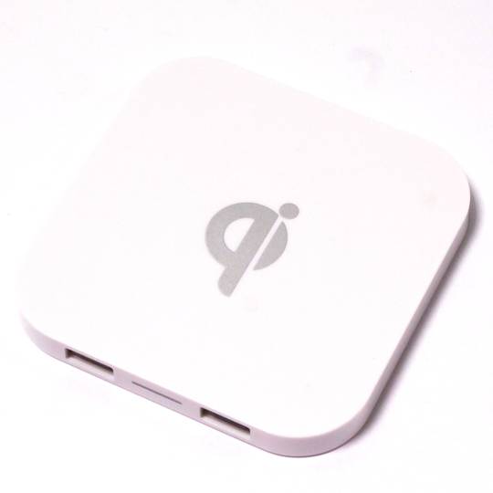 Carregador sense fils per inducció Qi USB blanc de 1000mA