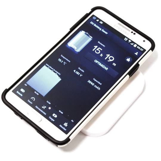 Carregador sense fils per inducció Qi USB blanc de 1000mA