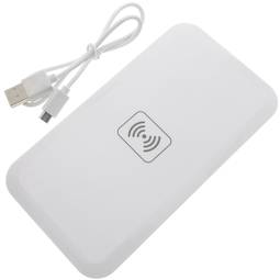 1000mA rectangular Qi branco USB carregador sem fio de indução
