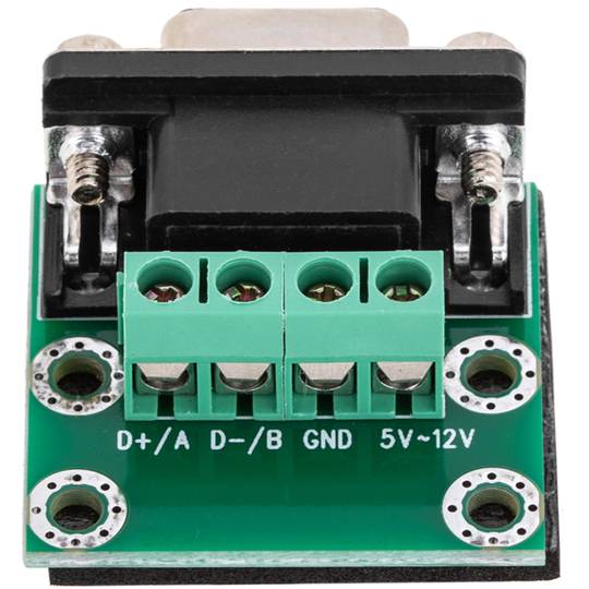 Adaptador serial RS232 DB9 para RS485 4 pinos e DB9 90x32x16mm