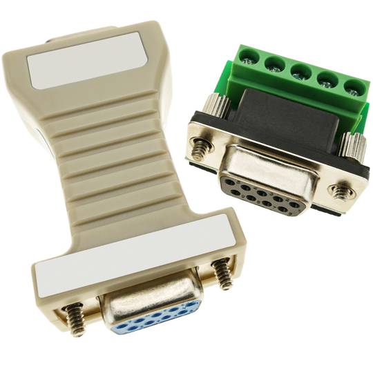 Serial adapter RS232 DB9 to RS422 5 pin and DB9 Cablematic