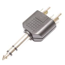 Áudio Stereo Adapter 6,3 milímetros TRS jack-para-homem-macho 2xRCA