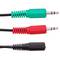 Adaptador de áudio CTIA para fone de ouvido e microfone Minijack 3,5 mm fêmea para 2x Minijack 3,5 mm macho